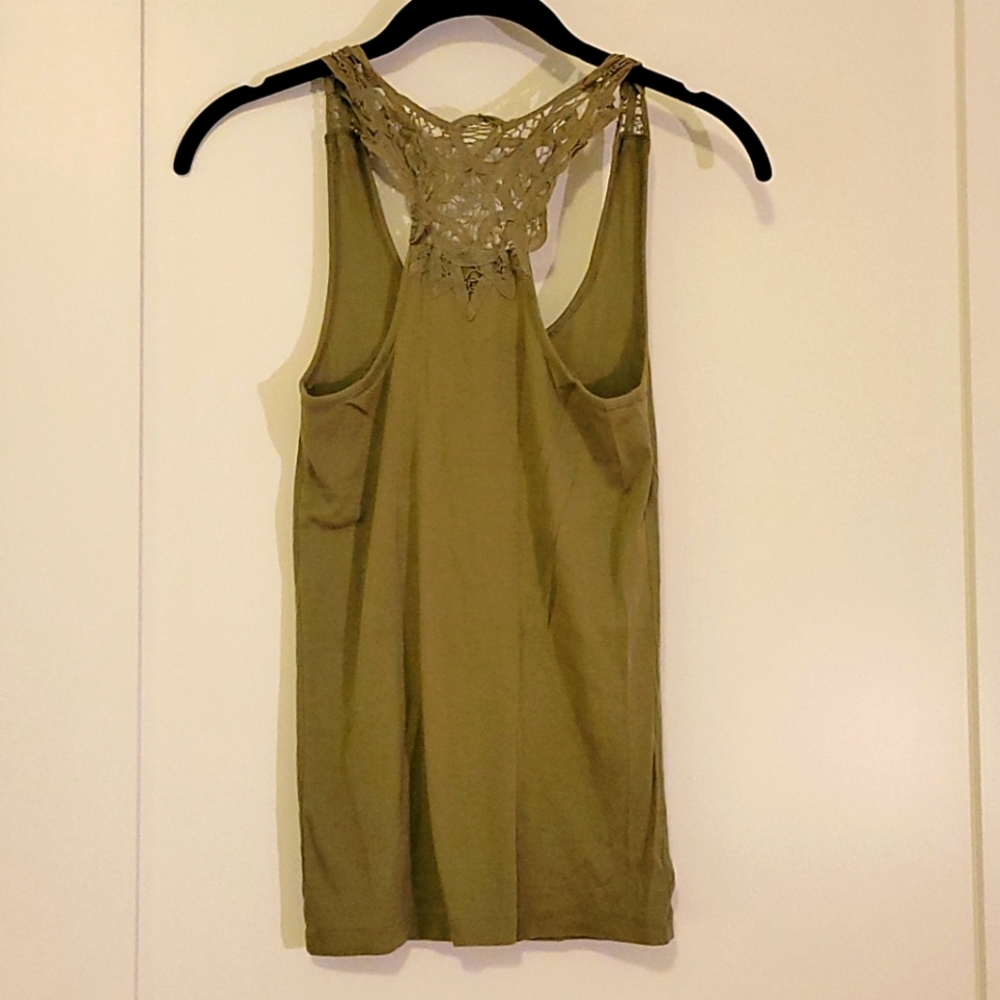 Green Banana Republic Lace-detail racerback tank